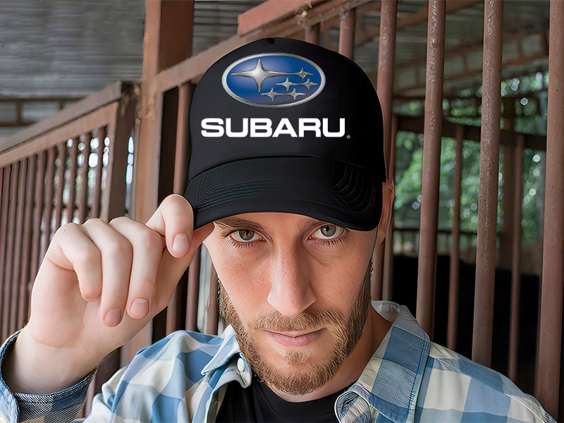 Gorra Trucker Subaru Coche Vehículo Automóvil Automovilismo Negro Ajustable Sbru