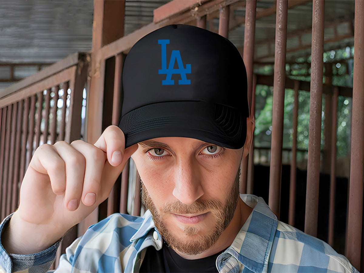 Gorra La Los Angeles Dodgers Mlb Béisbol Negro Ajustable La