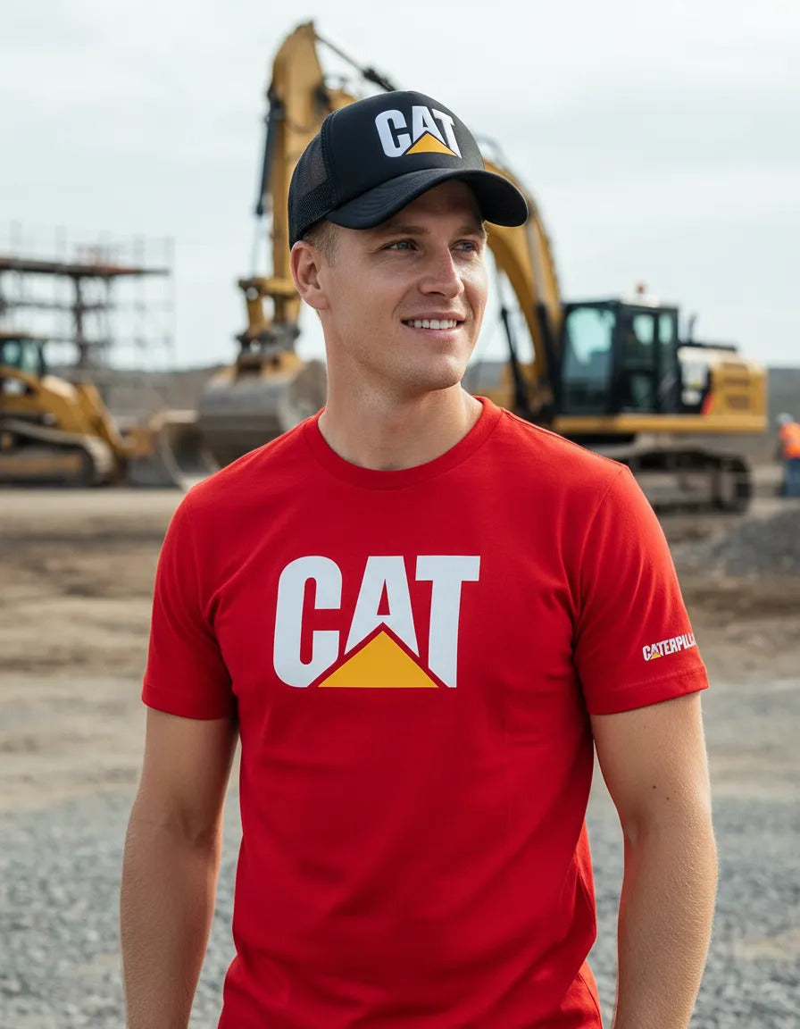 Playera Y Gorra Caterpillar Maquinaria Construcción