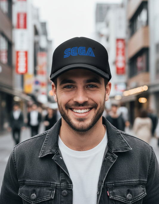 Gorra Sega Retro Clásico Negro Ajustable Sega