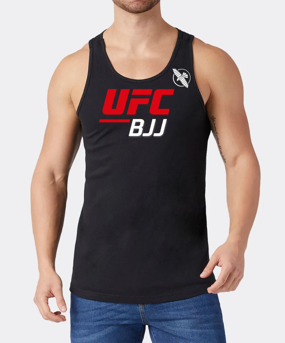 Playera Sin Mangas Ufc Bjj Brazilian Jiu Jitsu Mma Hayabusa Negro Red Xg