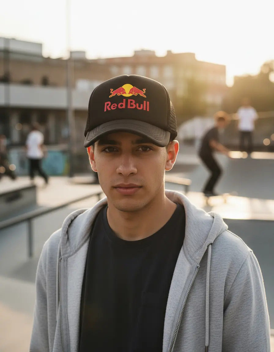 Gorra Red Bull Bebida Energética Deportiva Deportes Negro Ajustable Redbull