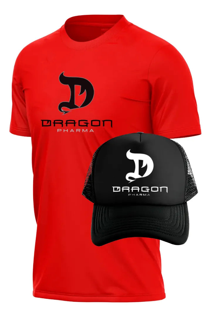 Playera Y Gorra Dragon Pharma Gym Fitness Running Deportes
