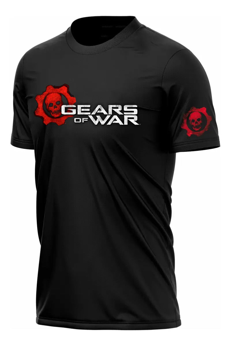 Playera Gears Of War Videojuegos Xbox Playstation Pc Gamer Negro Logo M