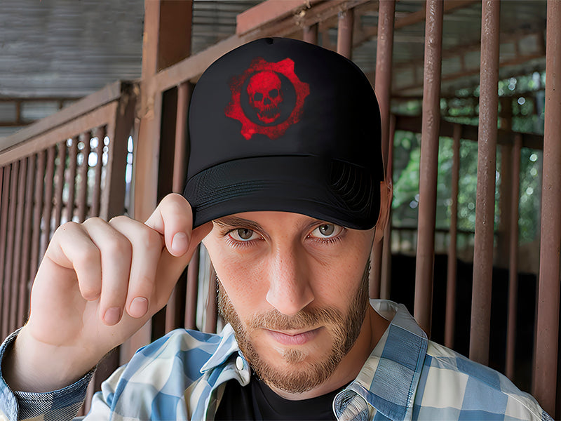 Gorra Gears Of War Reloaded Videojuegos Ps5 Xbox Pc Gamer Negro Ajustable Gowr
