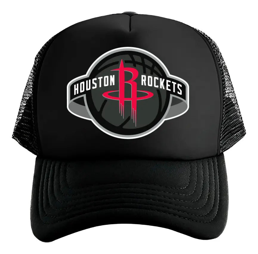 Gorra Houston Rockets Nba Básquetbol Baloncesto Negro Ajustable Hr