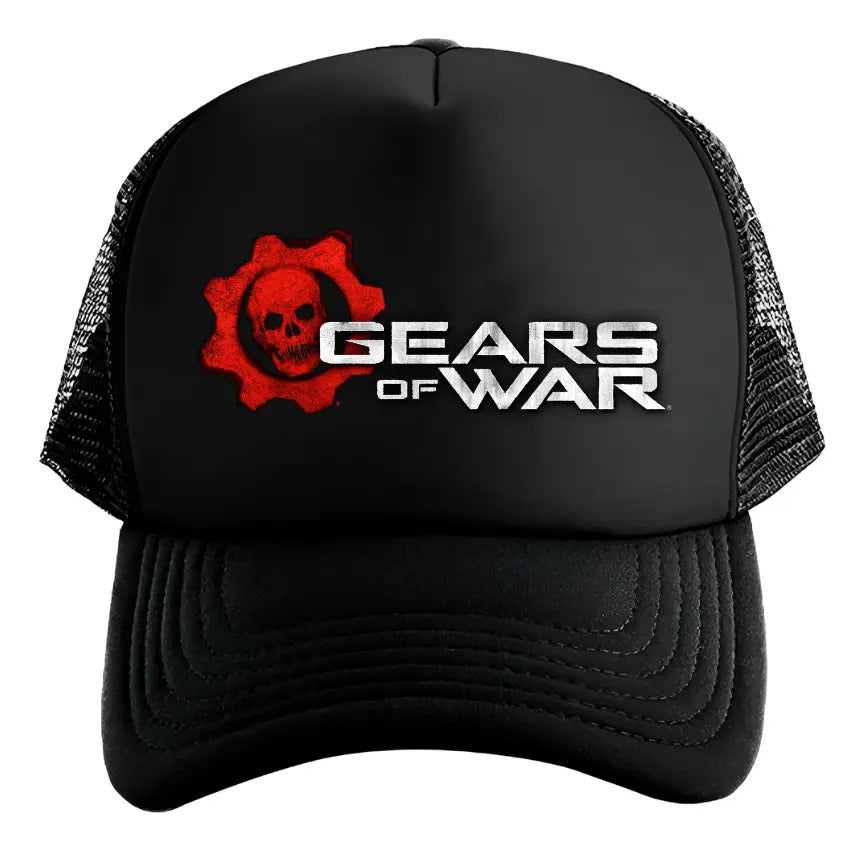 Gorra Gears Of War Videojuegos Xbox Playstation Pc Gamer Negro Ajustable Gow