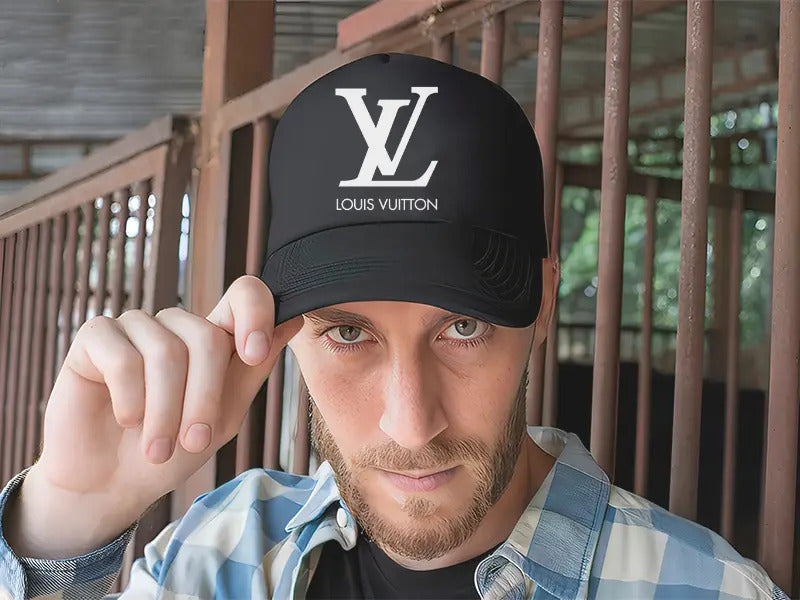 Gorra Lv Moda Moderno Elegante Aesthetic Actualidad Negro Ajustable Lv