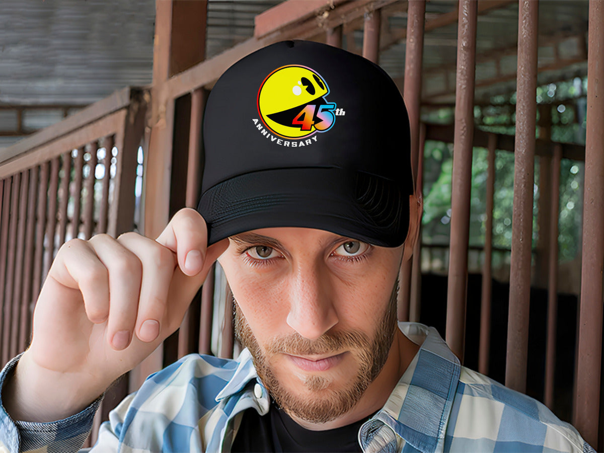 Gorra Pac Man 45th Anniversary Negro Ajustable Pac-man
