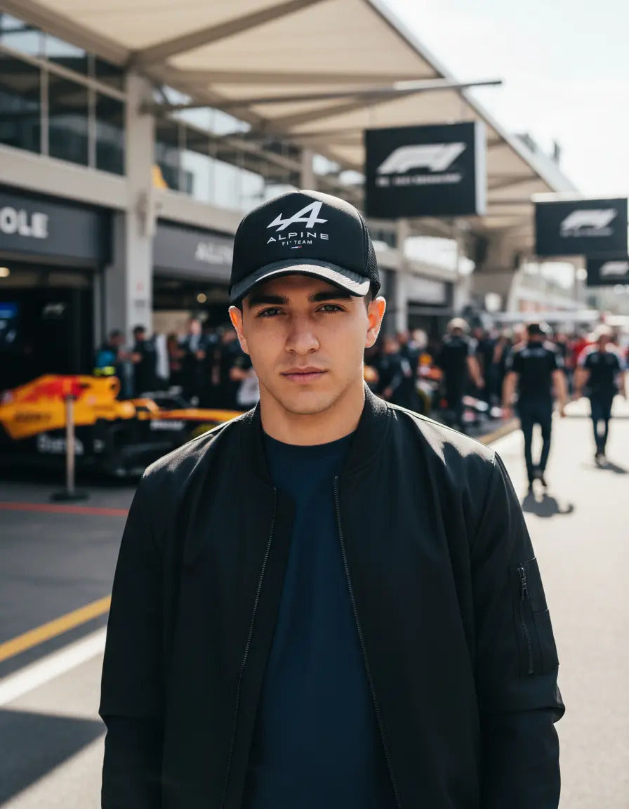 Gorra Alpine Formula 1 Team F1 Automovilismo Vehículo Coche Negro Ajustable Af1t