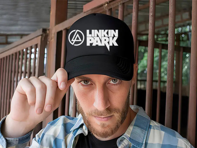 Gorra Trucker Linkin Park Música Rock Heavy Metal Negro Ajustable Lp