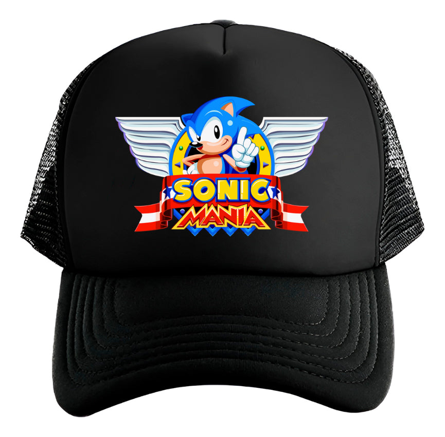 Gorra Sonic Manía Negro Ajustable Sonic