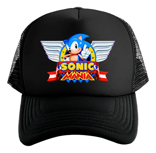 Gorra Sonic Manía Negro Ajustable Sonic