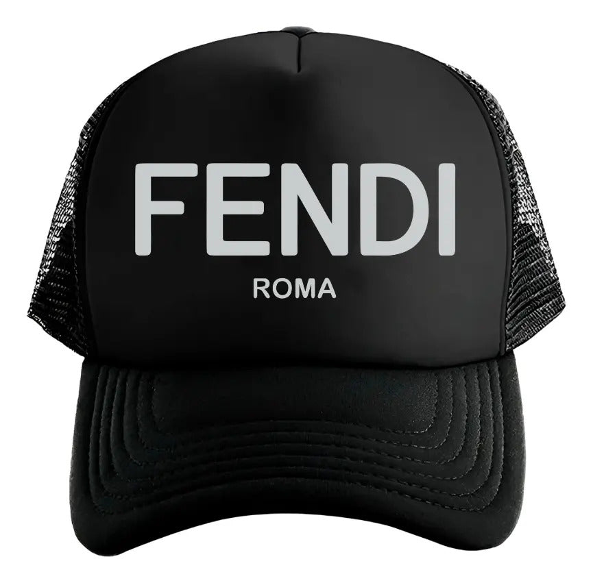Gorra Fendi Roma Moda Moderno Elegante Aesthetic Actualidad Negro Ajustable Fendi
