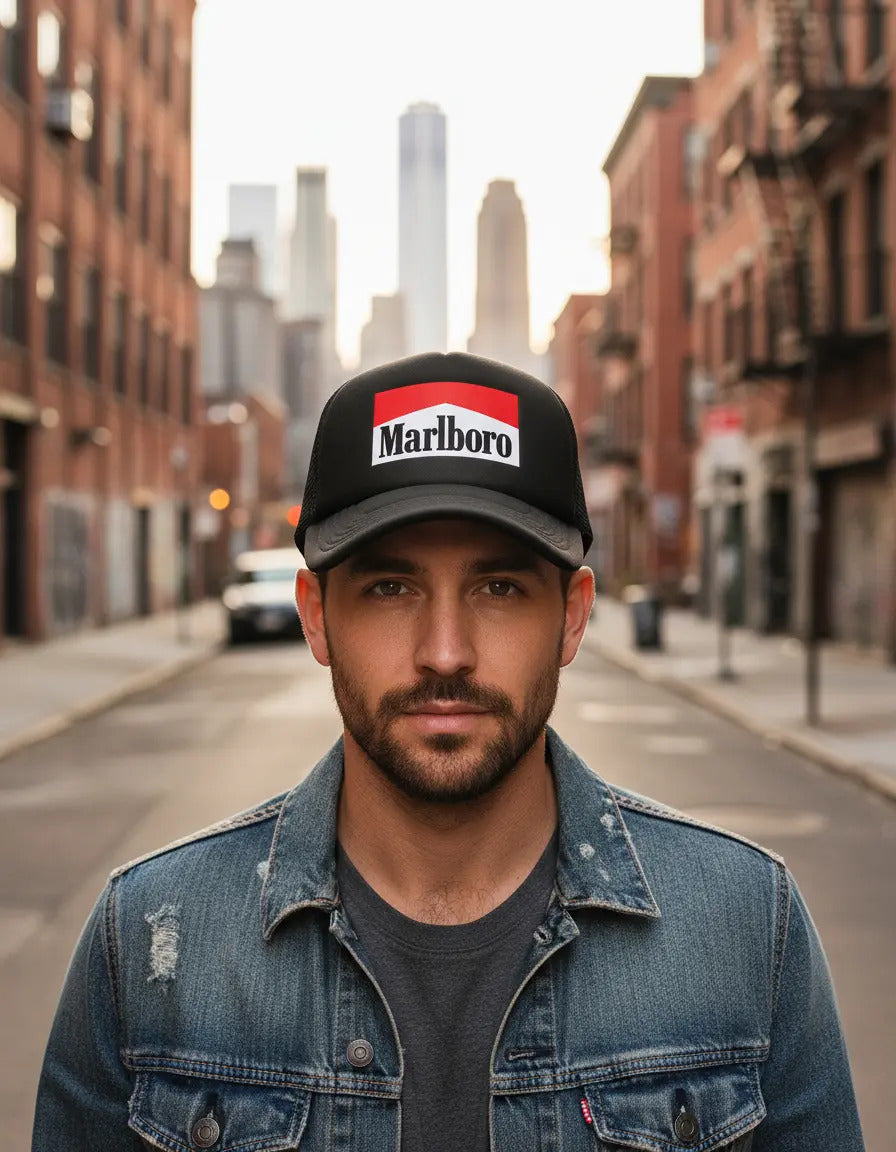 Gorra Marlboro Cigarrillos Tabaco Cigarros Negro Ajustable Marlboro