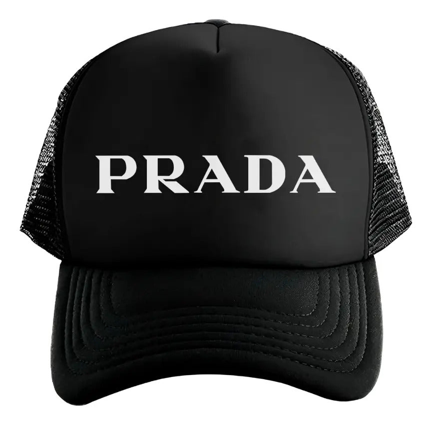 Gorra Prada Moda Moderno Elegante Aesthetic Actualidad Negro Ajustable Prada