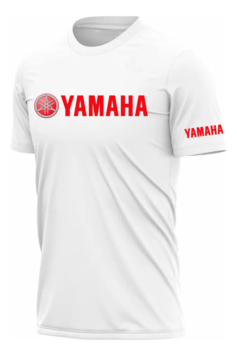 Playera Yamaha Moto Motociclismo Piloto Motogp Blanco Logo Ch