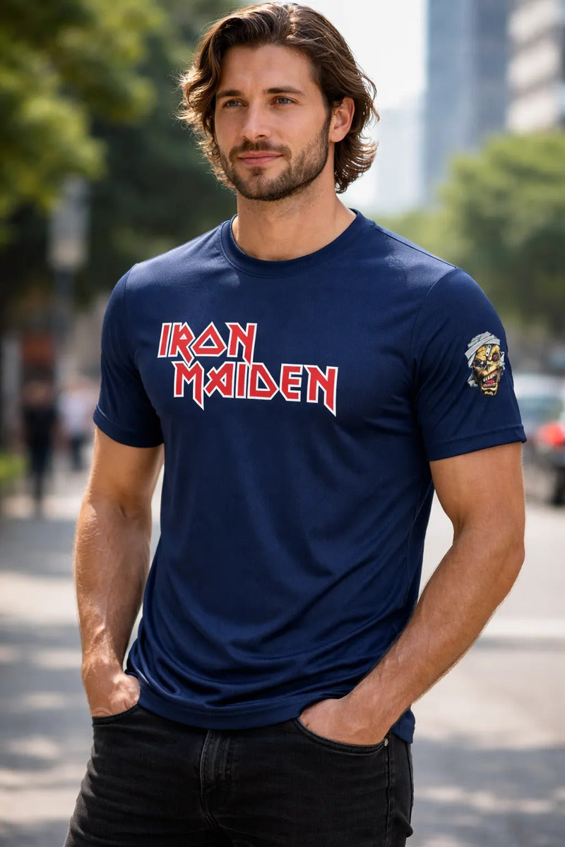 Playera Deportiva Iron Maiden Música Rock Heavy Metal