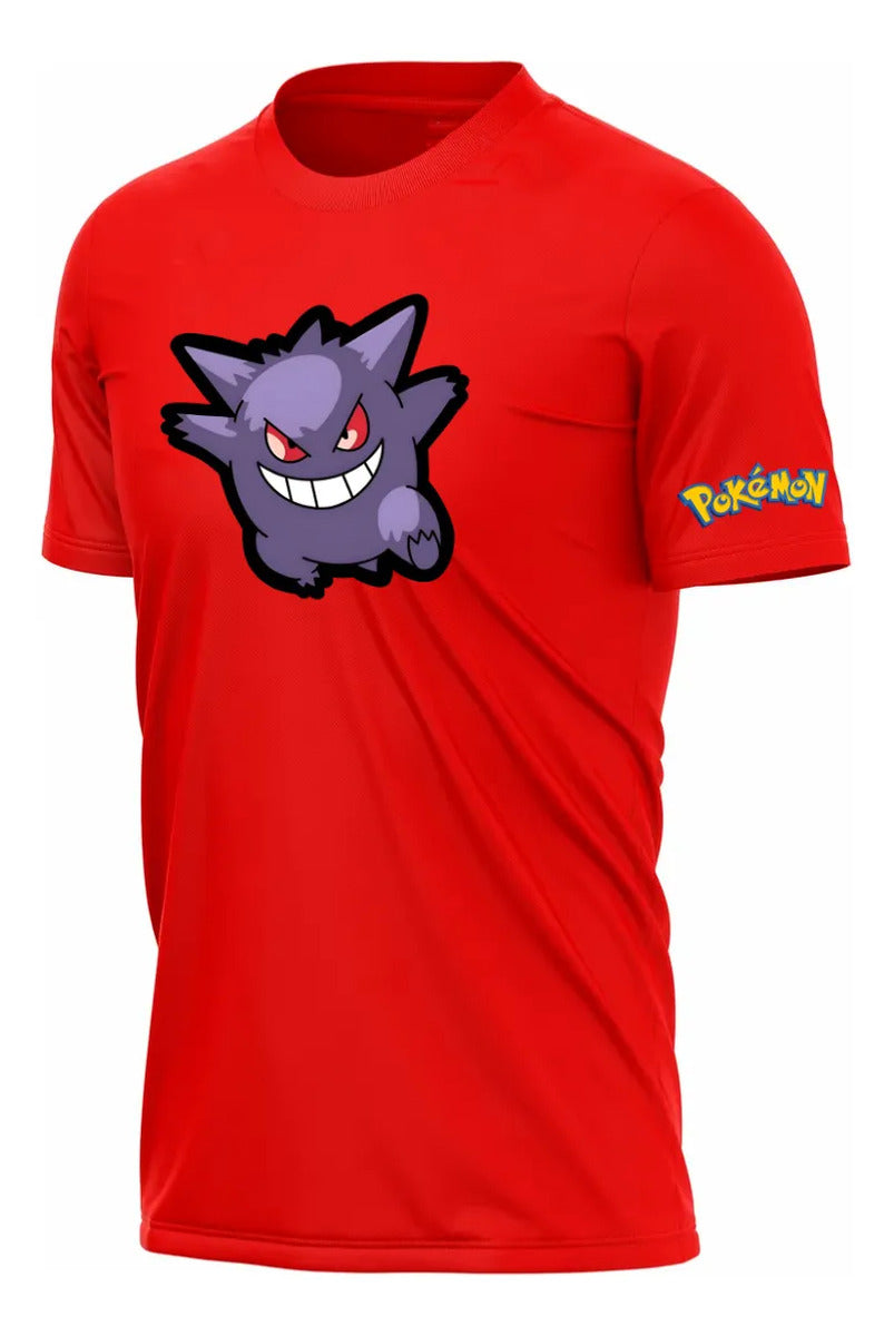 Playera Deportiva Pokémon Gengar Pikachu Charmander Squirtle