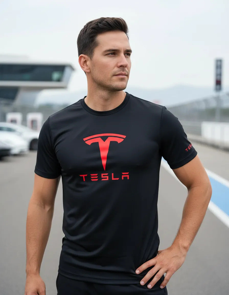 Playera Deportiva Tesla Automovilismo Vehículo Coche Autos