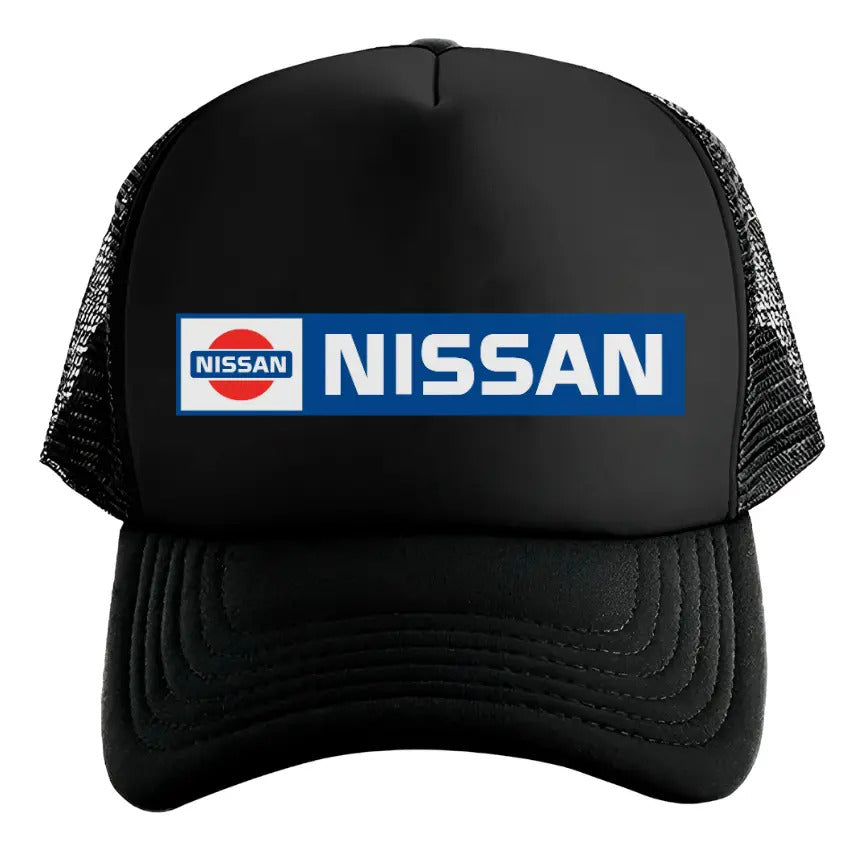Gorra Trucker Nissan Coche Vehículo Automóvil Automovilismo Negro Ajustable Nssn