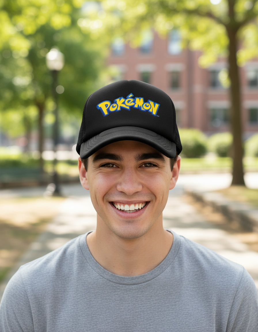 Gorra Pokémon Anime Negro Ajustable Pokémon