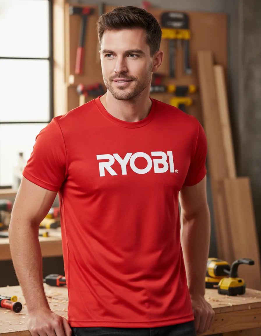 Playera Ryobi Herramientas Rojo Logo Ch