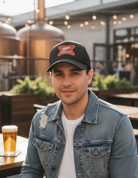 Gorra Miller High Life Cerveza Bebida Negro Ajustable Mhl