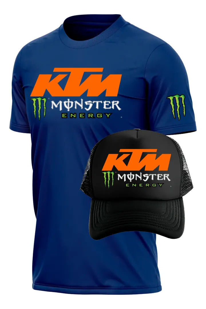 Playera Y Gorra Ktm Monster Energ Off Road Motocross