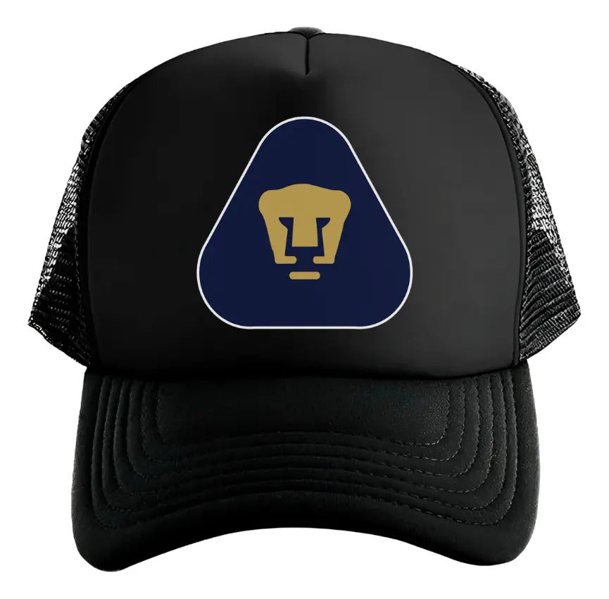 Gorra Trucker Pumas Fútbol Fifa Liga Mx Deportes México Negro Ajustable Pumas