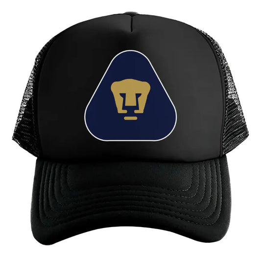 Gorra Trucker Pumas Fútbol Fifa Liga Mx Deportes México Negro Ajustable Pumas