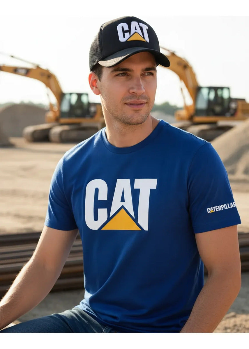 Playera Y Gorra Caterpillar Maquinaria Construcción