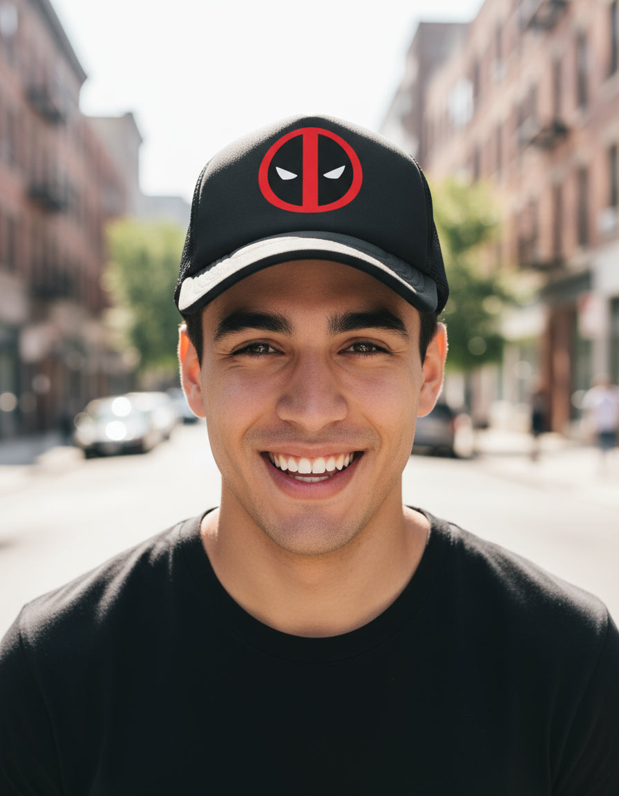 Gorra Deadpool Marvel Cómics Avengers Negro Ajustable Dpool