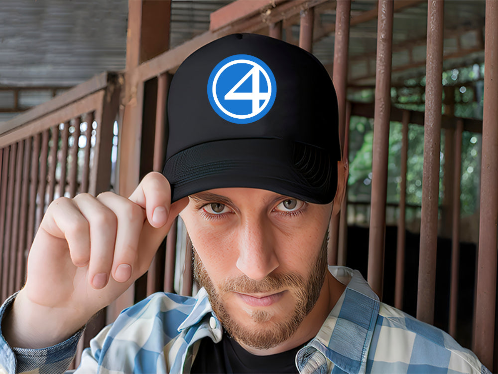 Gorra Los 4 Fantásticos Primeros Pasos Marvel Cómics Ucm Mcu Negro Ajustable L4f