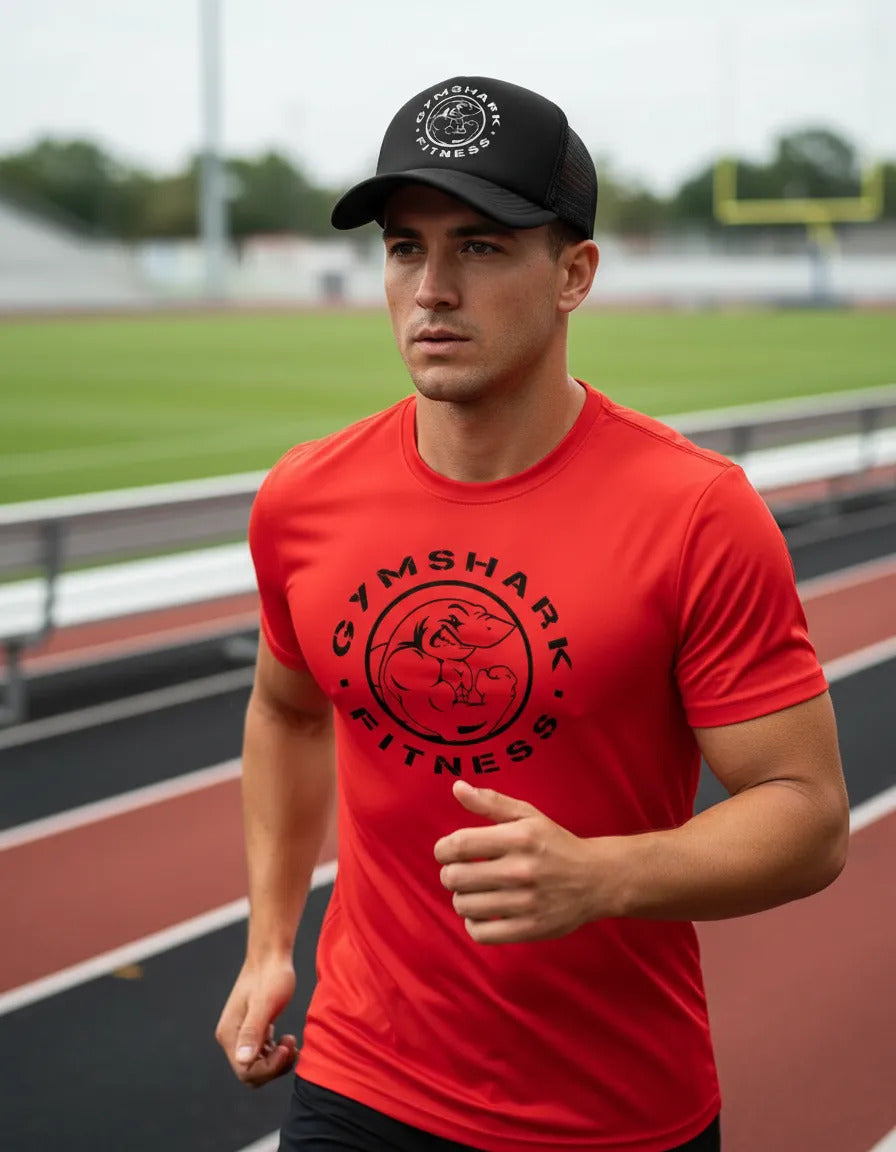 Playera Y Gorra Gym Shark Gym Fitness Running Deportes