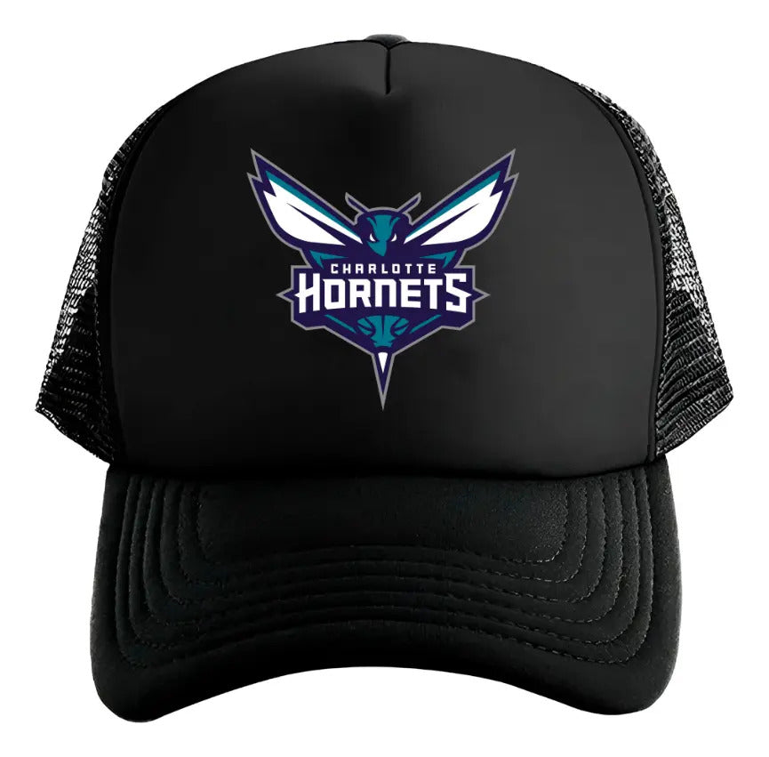 Gorra Charlotte Hornets Nba Básquetbol Baloncesto Deportes Negro Ajustable Hornets