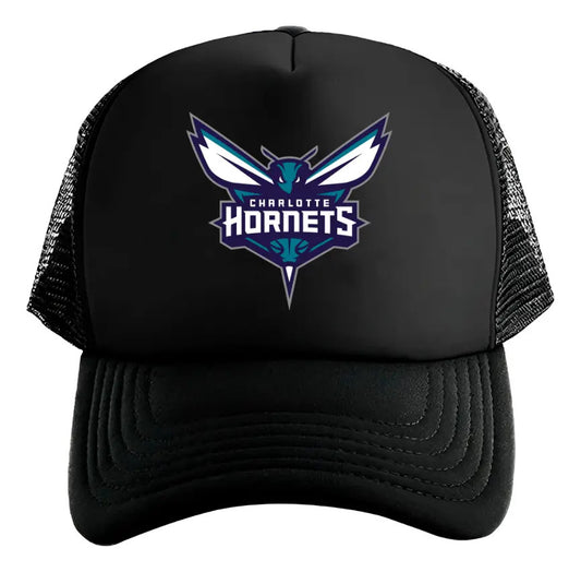 Gorra Charlotte Hornets Nba Básquetbol Baloncesto Deportes Negro Ajustable Hornets