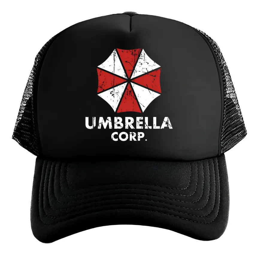 Gorra Umbrella Corp Resident Evil Videojuegos Gamer Ps5 Xbox Negro Ajustable Uc