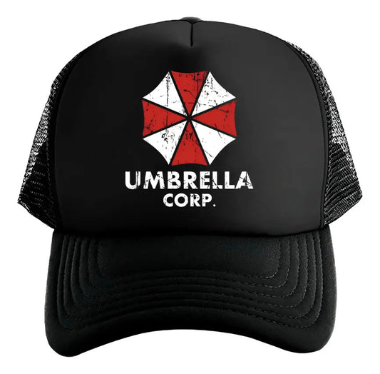 Gorra Umbrella Corp Resident Evil Videojuegos Gamer Ps5 Xbox Negro Ajustable Uc