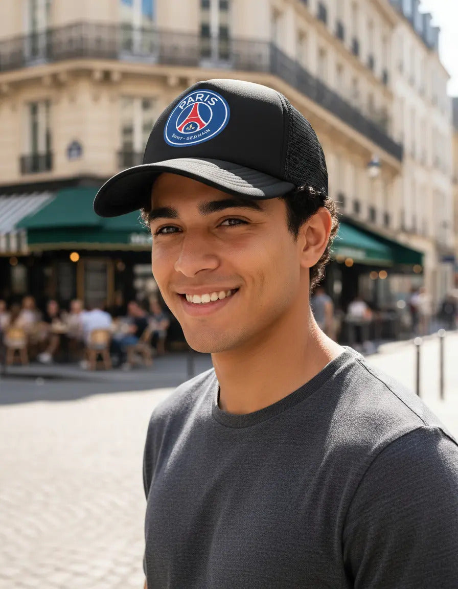 Gorra Paris Saint Germain Fútbol Fifa Uefa Champions League Negro Ajustable París
