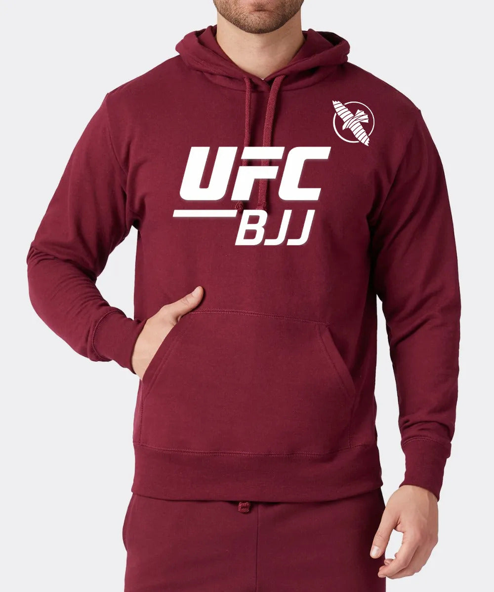 Sudadera Ufc Bjj Brazilian Jiu Jitsu Mma Hayabusa Xg Rojo White