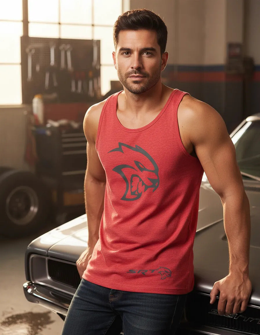 Playera Sin Mangas Hellcat Srt Dodge Charger Automovilismo