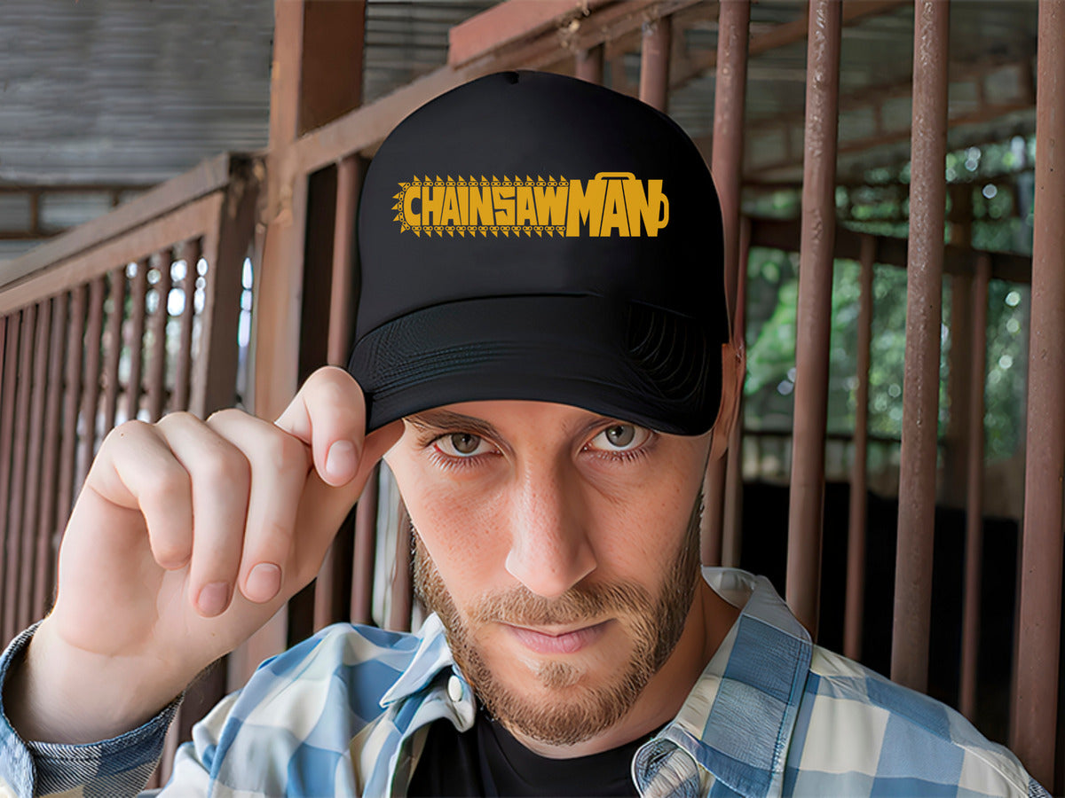 Gorra Chainsaw Man Anime Negro Ajustable Cm