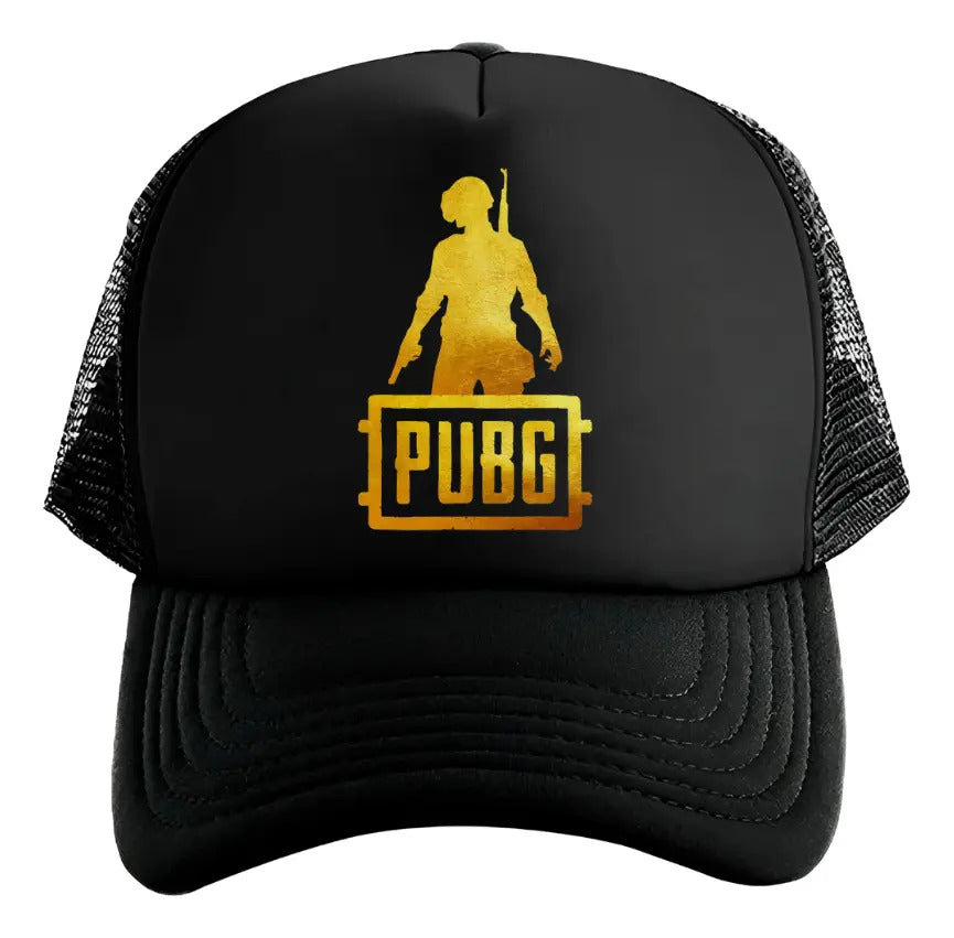 Gorra Trucker Pubg Videojuegos Gamer Streaming Ps5 Xbox Pc Negro Ajustable Pubg