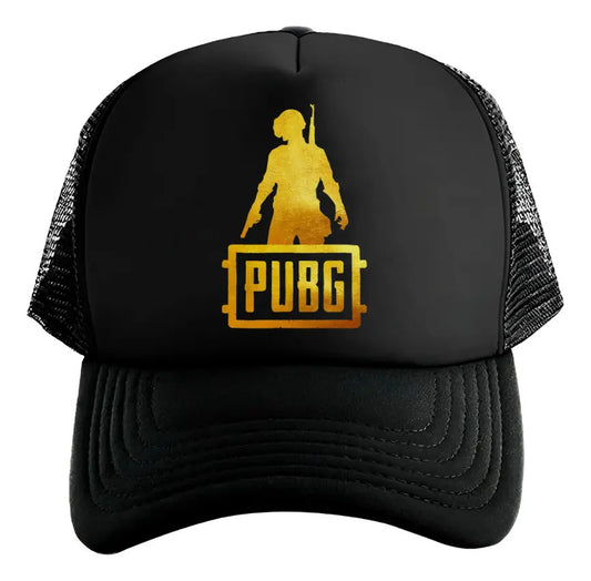Gorra Trucker Pubg Videojuegos Gamer Streaming Ps5 Xbox Pc Negro Ajustable Pubg