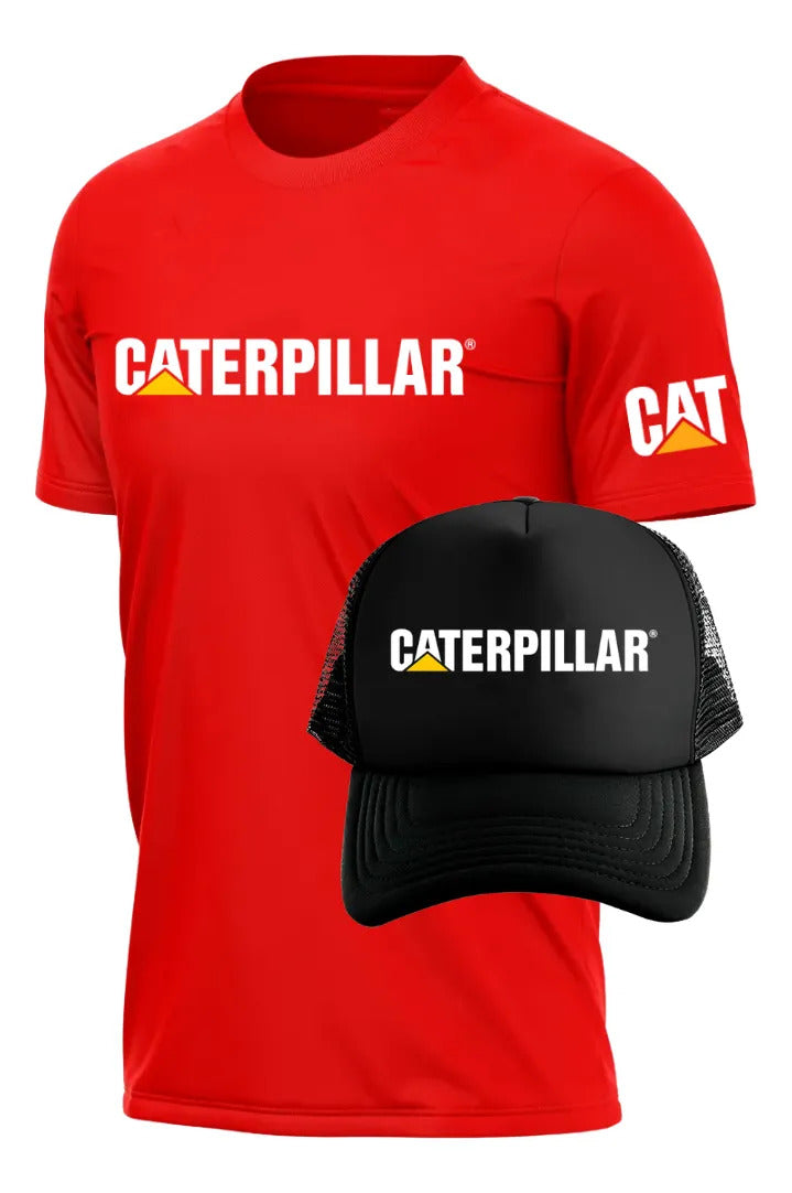 Playera Y Gorra Caterpillar Maquinaria Construcción