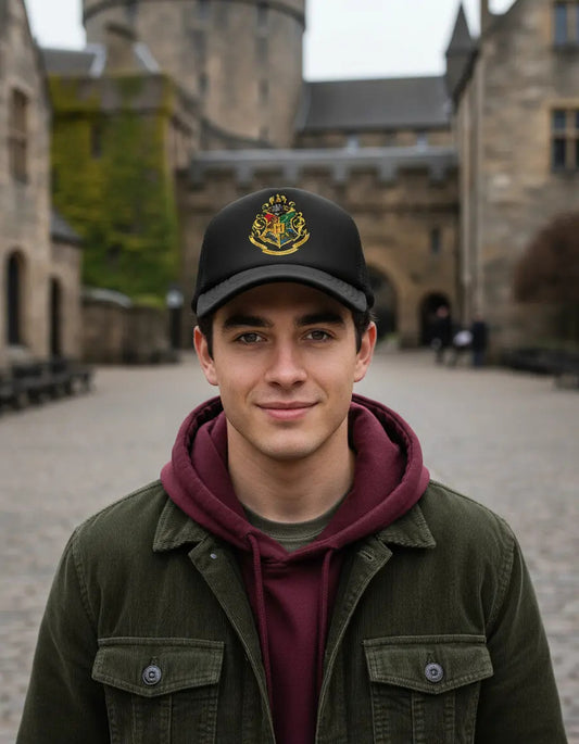Gorra Trucker Hogwarts Harry Potter Magia Negro Ajustable Hogwarts