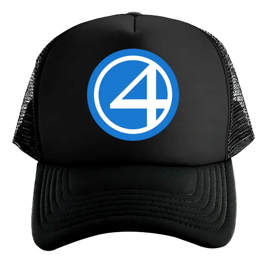Gorra Los 4 Fantásticos Primeros Pasos Marvel Cómics Ucm Mcu Negro Ajustable L4f