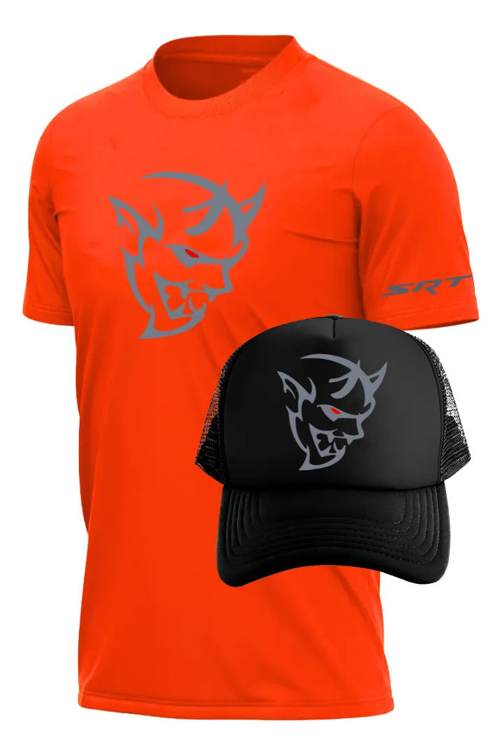 Playera Y Gorra Hellcat Dodge Srt Challenger Automovilismo