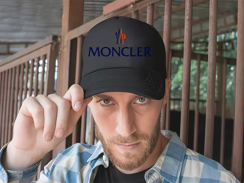 Gorra Moncler Moda Moderno Elegante Aesthetic Actualidad Negro Ajustable Moncler